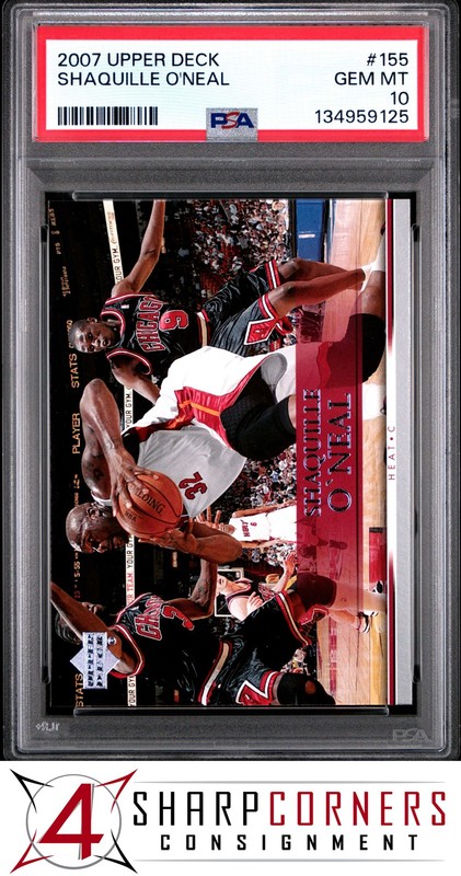2007 UPPER DECK #155 SHAQUILLE O'NEAL HEAT HOF PSA 10