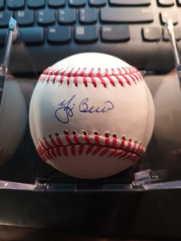 Yogi Berra Signed Baseball Autograph Auto PSA/DNA holder