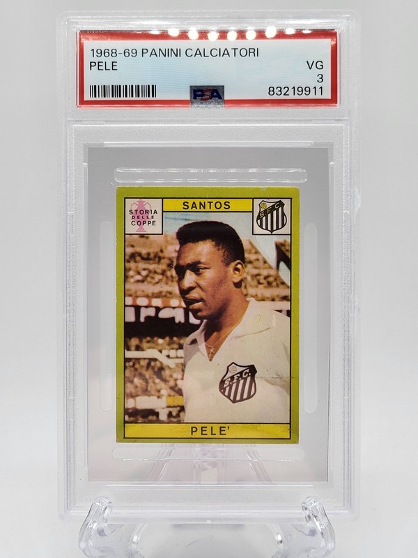 1968-69 Panini Calciatori Soccer Pele PSA 3 VG view 2