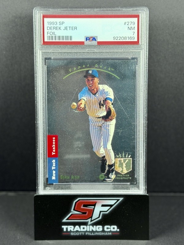 1993 SP Derek Jeter Foil Rookie #279 PSA 7 NM Yankees HOF RC