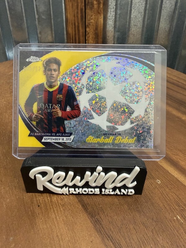 Topps Chrome UCC 23-24 Neymar Jr Starball Debut Yellow Diamond Refractor /125