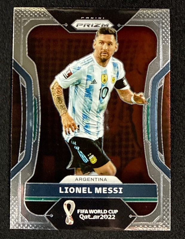 2022 FIFA World Cup Qatar Panini Prizm Lionel Messi Argentina Base #7