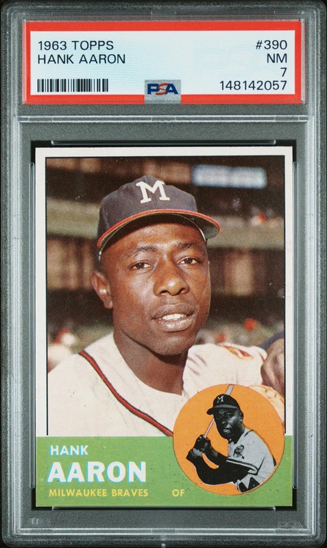 1963 Topps Hank Aaron #390 PSA 7