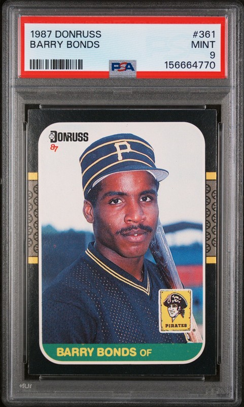 1987 Donruss #361 Barry Bonds PSA 9 Rookie RC MINT
