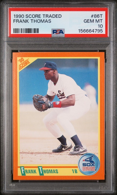1990 Score Traded #86T Frank Thomas PSA 10 Rookie RC GEM MINT view 1