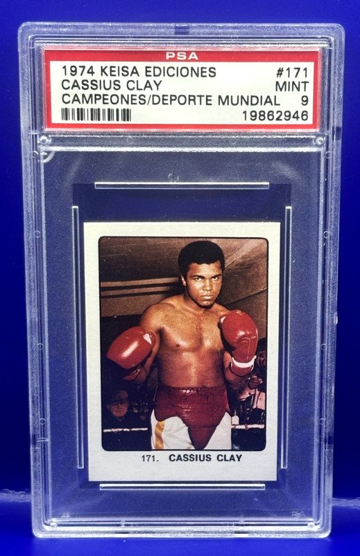 1974 Keisa Ediciones CASSIUS CLAY Muhammad Ali Card #171 PSA 9 MINT!