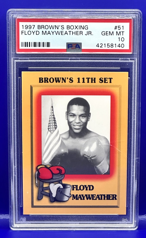 1997 Brown’s Boxing FLOYD MAYWEATHER JR #51 PSA 10 GEM MINT! Rookie Card RC!