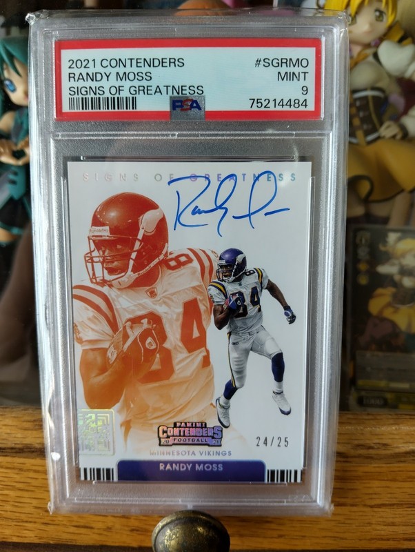 2021 Panini Contenders Randy Moss /25 Auto PSA 9