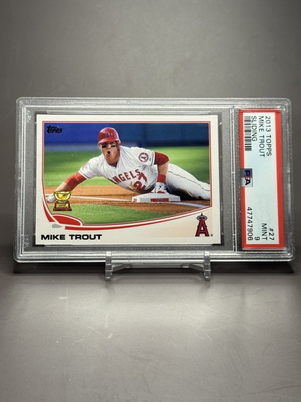 Mike Trout 2013 Topps Sliding Gold Cup Rookie #27 PSA 9 Mint LA Angels