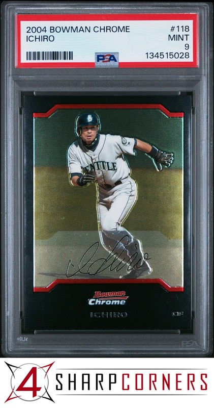 2004 BOWMAN CHROME #118 ICHIRO SUZUKI HOF PSA 9 view 1