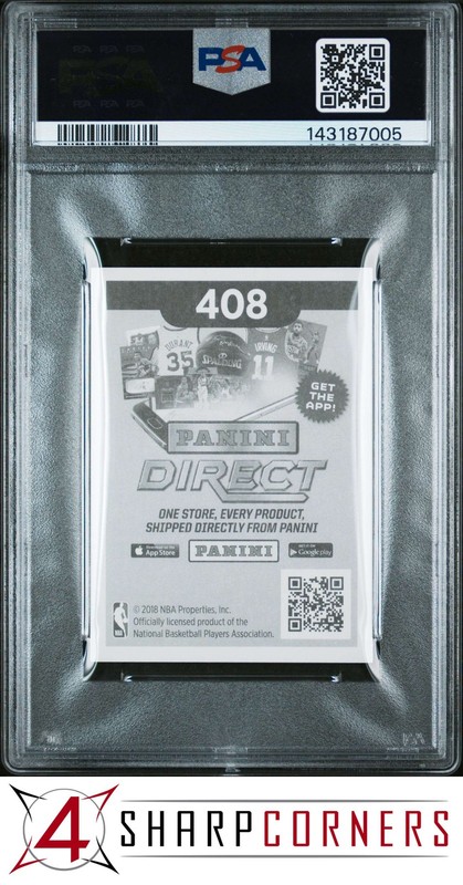 2018 PANINI STICKERS #408 LeBRON JAMES CAVALIERS POP 5 PSA 8 view 2
