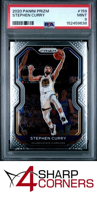 2020 PANINI PRIZM #159 STEPHEN CURRY WARRIORS PSA 9 view 1