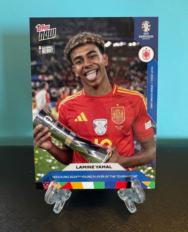 Lamine Yamal National Debut 2024 Topps Now Youngest Player #062 EURO Cup Spain view 1