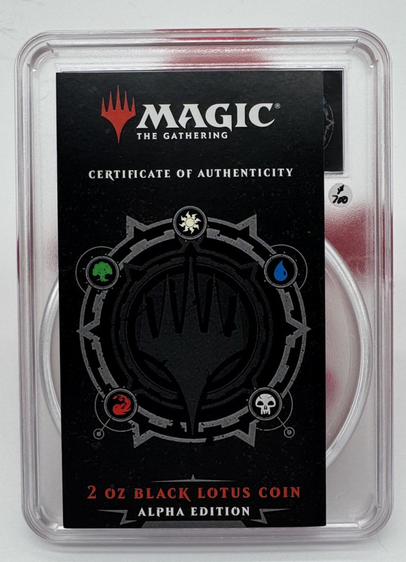 2023 Magic: the Gathering Alpha Black Lotus 2 oz Silver Coin - PCGS PR70 DCAM