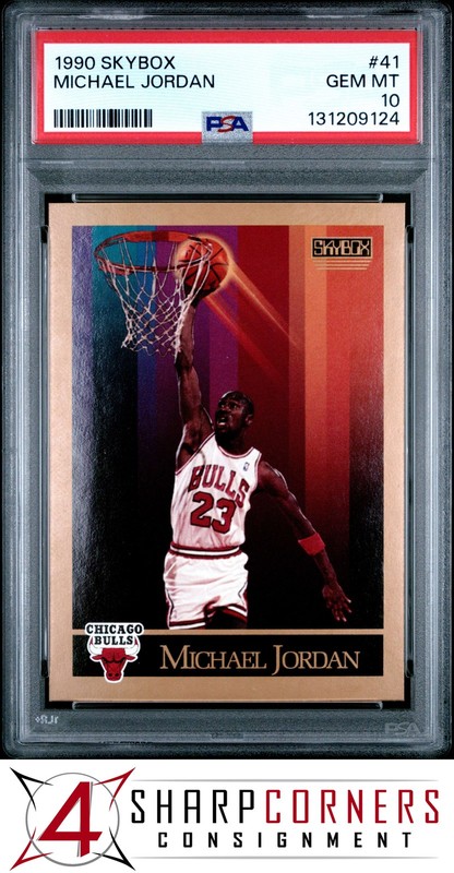 1990 SKYBOX #41 MICHAEL JORDAN BULLS HOF PSA 10
