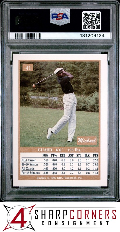 1990 SKYBOX #41 MICHAEL JORDAN BULLS HOF PSA 10 view 2