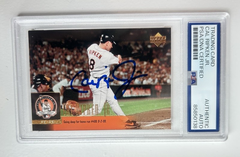 2001 Topps Cal Ripken Jr. Signed Card #5 Ironman Autographed PSA/DNA