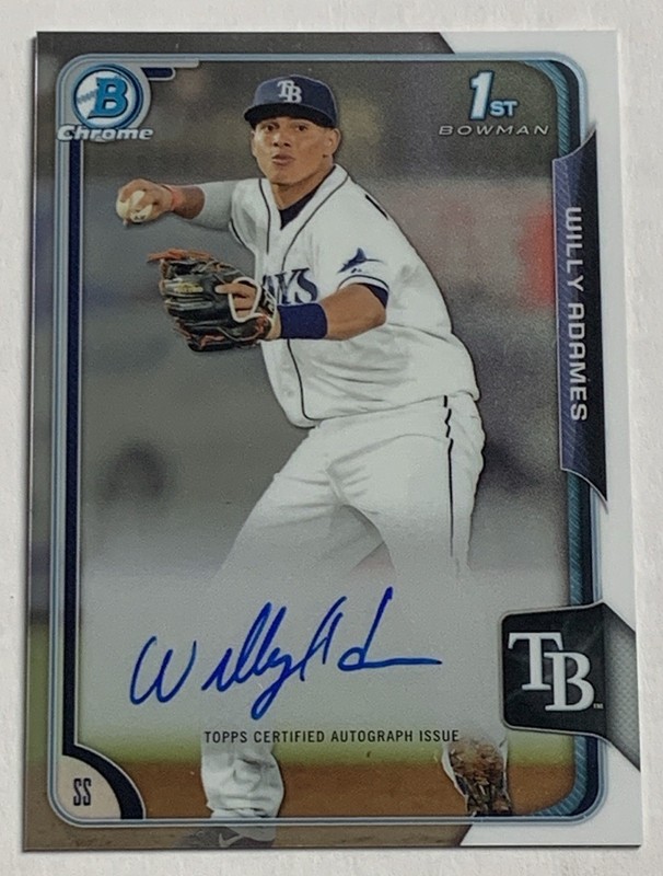 2015 Bowman Chrome Willy Adames #BCAP-WA 1st Bowman Auto