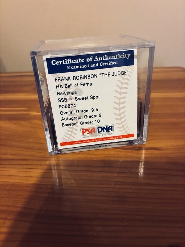 Frank Robinson Autographed Baseball The Judge PSA/DNA COA Rawlings OAL