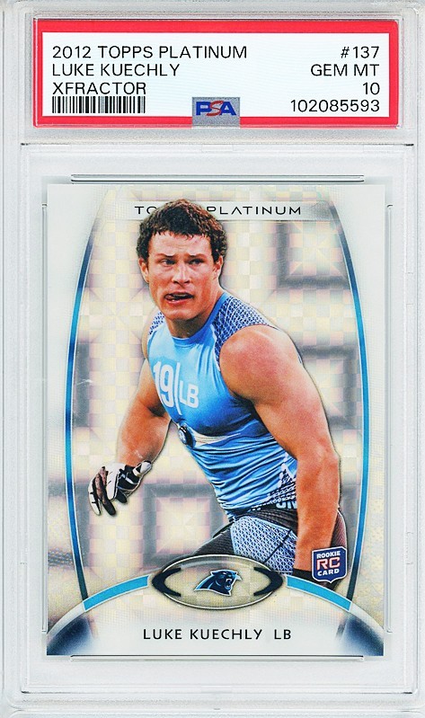 2012 -LUKE KUECHLY- PSA 10 Topps Platinum XFRACTOR REFRACTOR HOF Rookie Card- RC