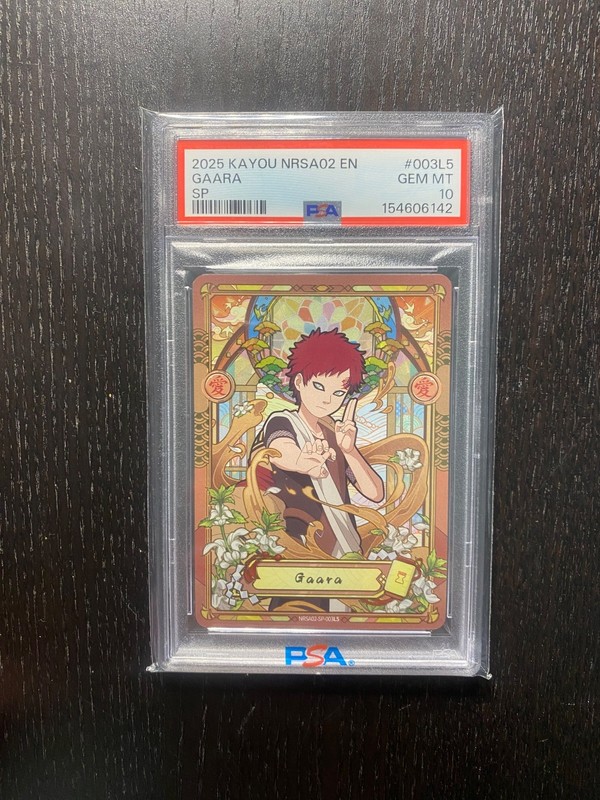 2025 KAYOU NARUTO CARD NRSA02-CHAPTER JIN ENGLISH SERIES 2 SP 003L5 GAARA PSA 10