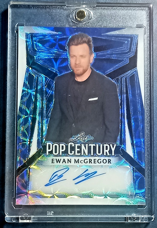 EWAN McGREGOR 2023 LEAF POP CENTURY BLUE KALEIDOSCOPE AUTO #BA-EMG 4/5 STAR WARS