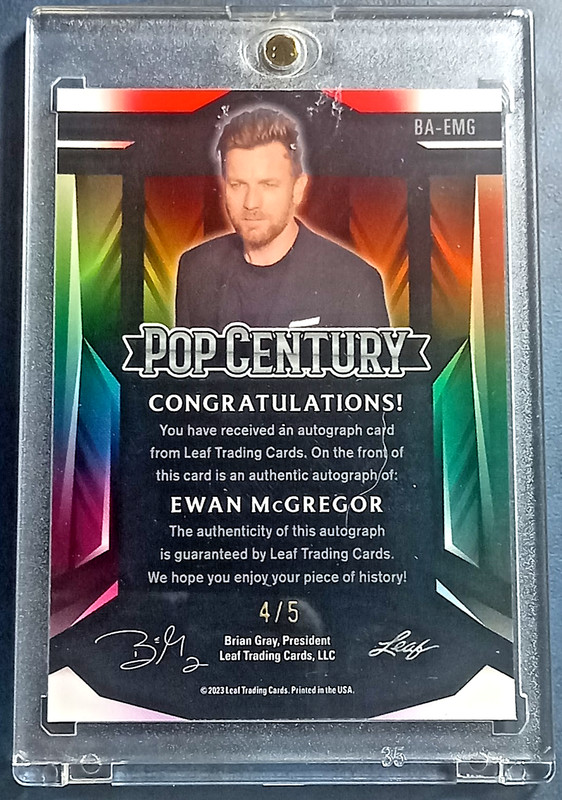 EWAN McGREGOR 2023 LEAF POP CENTURY BLUE KALEIDOSCOPE AUTO #BA-EMG 4/5 STAR WARS view 2