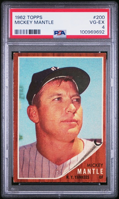 1962 Topps Mickey Mantle #200 PSA 4
