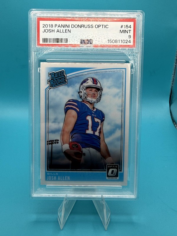 2018 Donruss Optic #154 Josh Allen PSA 9