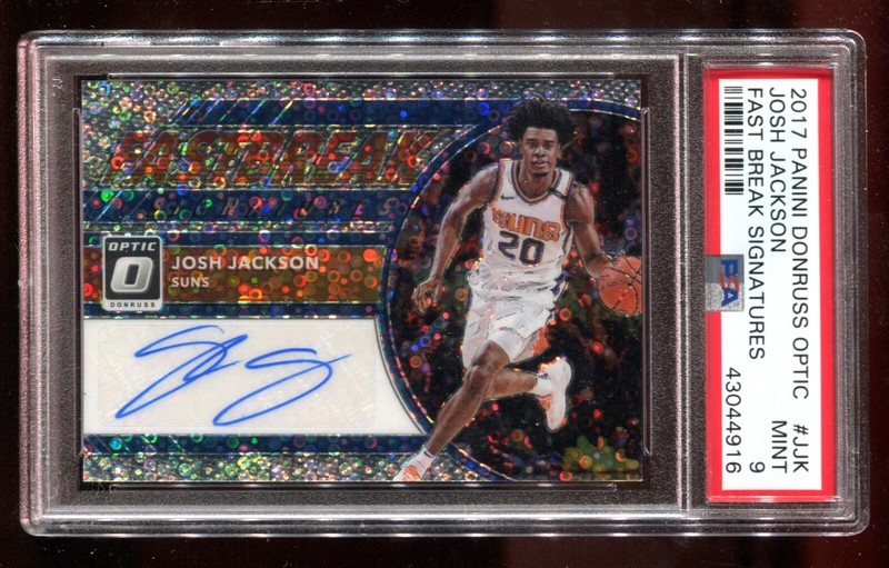 2017 Panini Optic Fast Break Signatures Josh Jackson PSA 9 Mint Auto RC~(GC) 