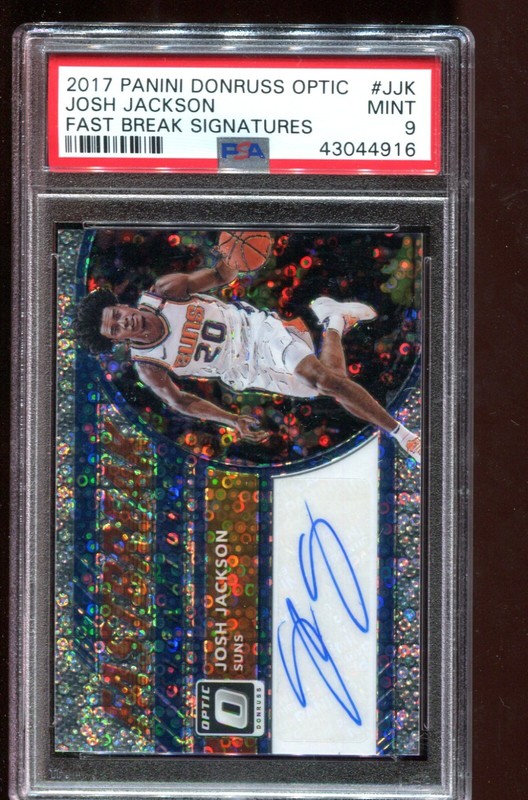 2017 Panini Optic Fast Break Signatures Josh Jackson PSA 9 Mint Auto RC~(GC)  view 2