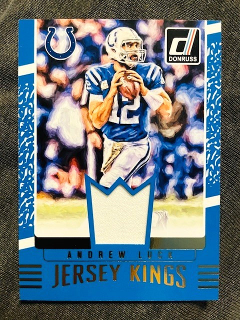 2016 Panini Donruss Andrew Luck Kings Game Used Worn Jersey Relic Card Rare view 1