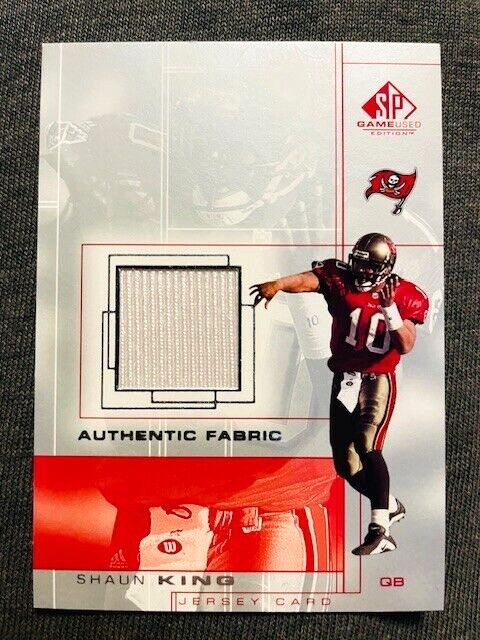 2001 SP Game Used Edition Shaun King Authentic Fabric Game Used Worn Jersey Card