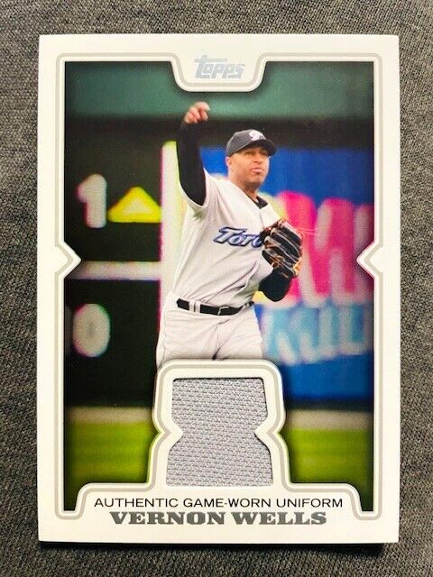 2008 Topps Vernon Wells Game Used Worn Jersey Uniform Relic Card Retail