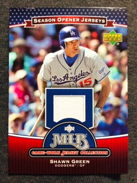 2005 Upper Deck Shawn Green MLB Collection Game Used Worn Jersey Relic Card