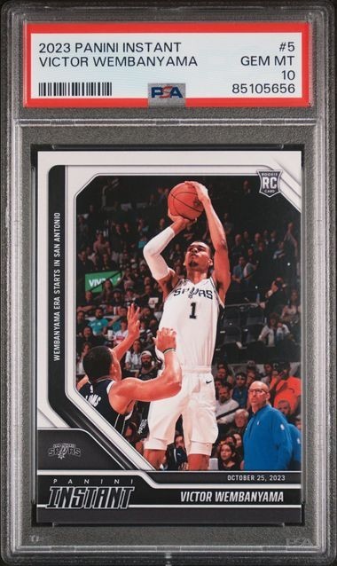 2023 Panini Instant #5 Victor Wembanyama RC card /44142 PSA 10