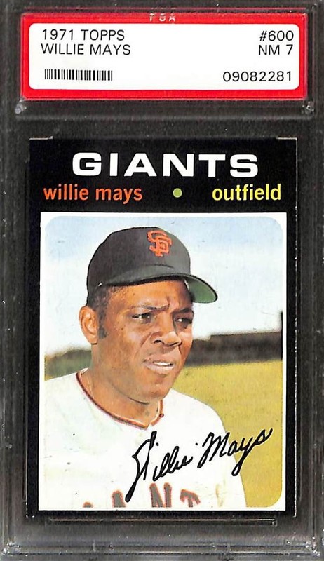 1971 Topps #600 Willie Mays PSA 7 NM 9082281 