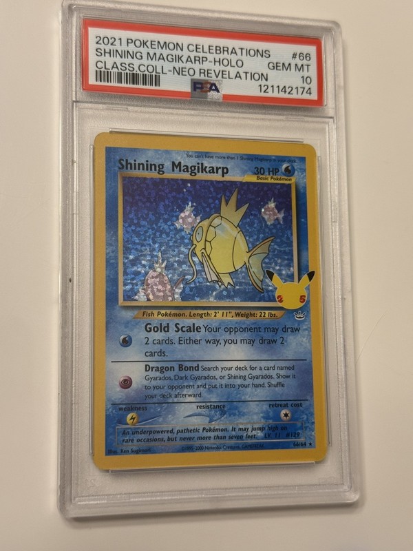 PSA 10 Shining Magikarp 66/64 Holo Pokemon Celebrations Classic Collection 2021