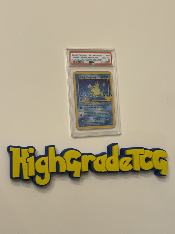 PSA 10 Shining Magikarp 66/64 Holo Pokemon Celebrations Classic Collection 2021 view 2