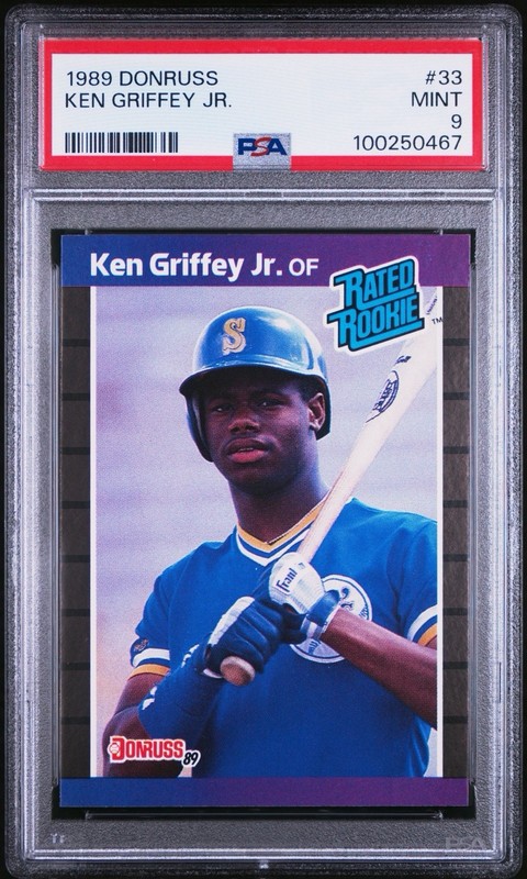 1989 Donruss #33 KEN GRIFFEY JR. - RC - Rookie - PSA 9 - MINT !!!