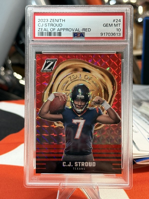 2023 ZENITH CJ STROUD ZEAL OF APPROVAL-RED #24 PSA 10