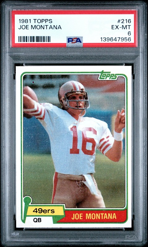 1981 Topps Joe Montana #216 PSA 6