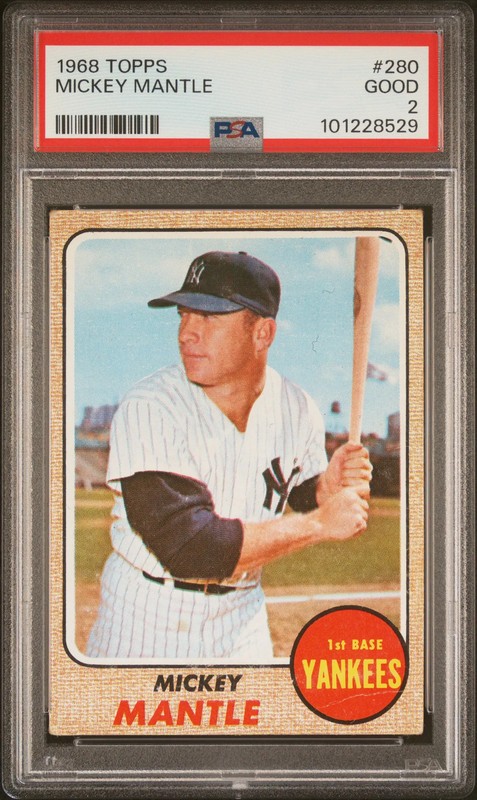 1968 Topps Mickey Mantle #280 PSA 2
