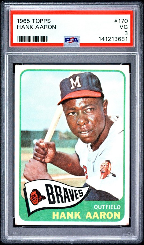 1965 Topps Hank Aaron #170 PSA 3