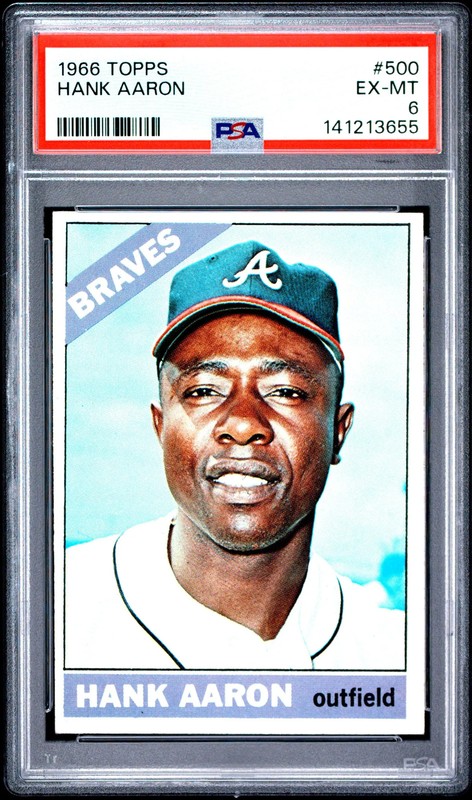 1966 Topps Hank Aaron #500 PSA 6