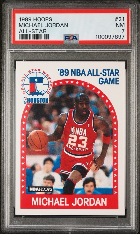 1989 HOOPS Michael Jordan #21 All-Star PSA 7