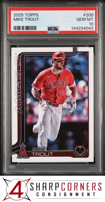 2025 TOPPS #200 MIKE TROUT ANGELS PSA 10