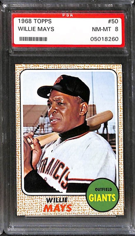 1968 TOPPS #50 Willie Mays PSA 8 NM-MT 05018260 