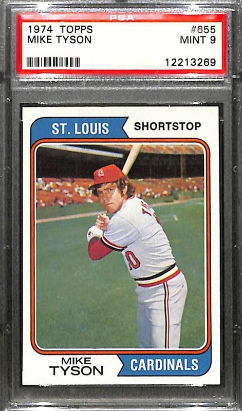 1974 Topps #655 MIKE TYSON PSA 9 Mint 12213269 