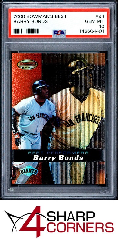 2000 BOWMAN'S BEST #94 BARRY BONDS GIANTS PSA 10